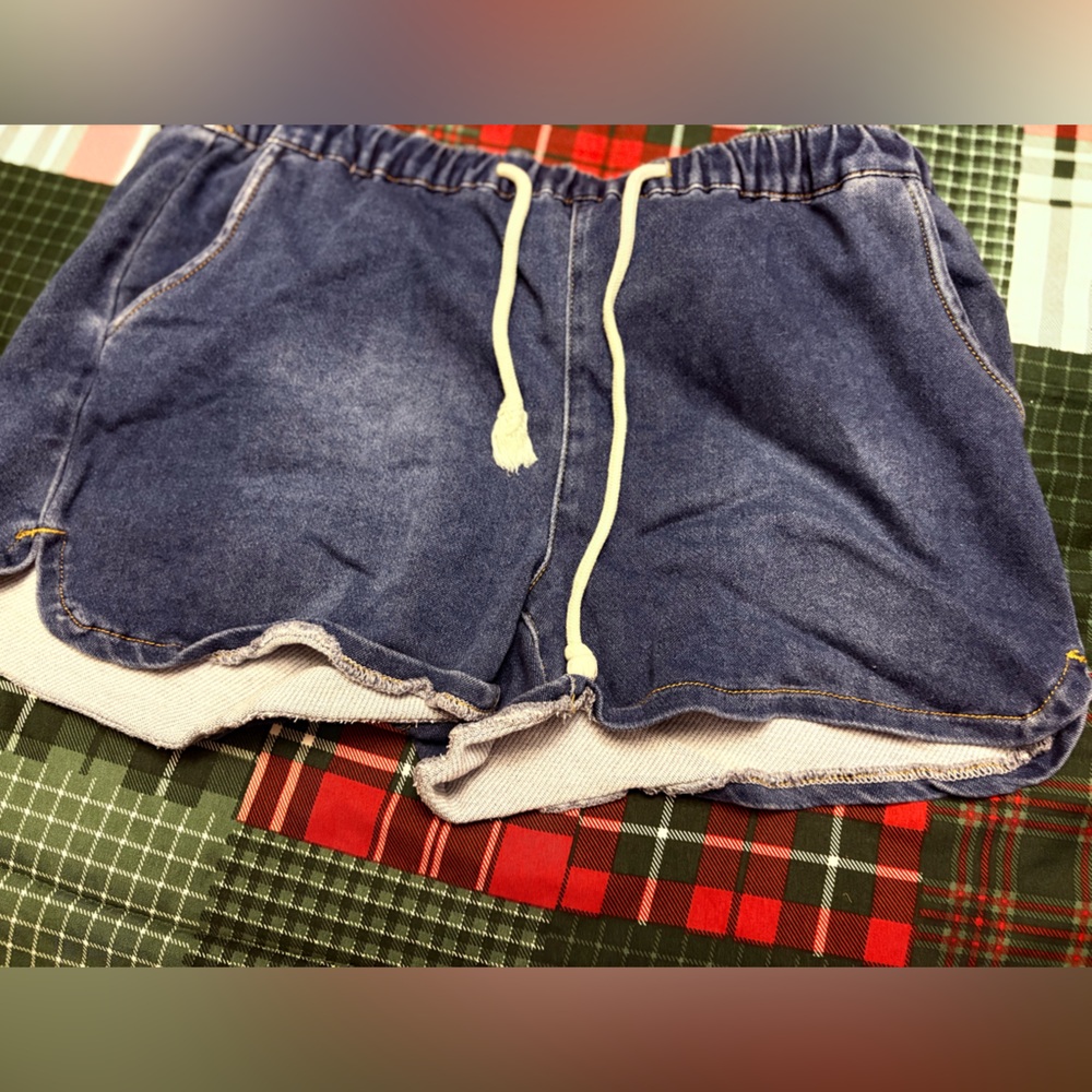 Bundle 3 for $15.  Indigo Jean Shorts with Drawstring. Size 2XL.